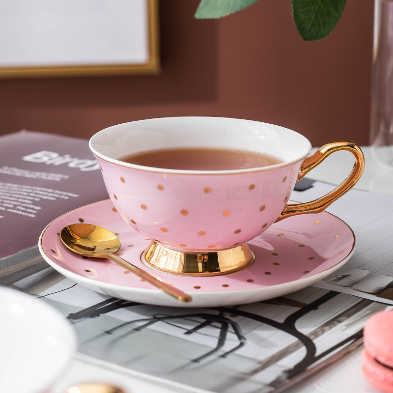 세라믹 핑크 커피 머그잔과 접시가 있는 티컵, 사무실용 - Coffee Equipment Set 리뷰 및 가격
