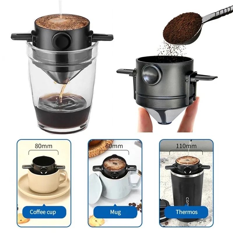 휴대용 커피 메이커, 스테인리스 스틸 커피 머그컵이 포 - Coffee Equipment Pour Over 리뷰 및 가격