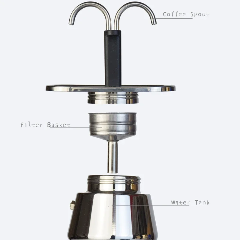 200ML 미니 모카 포트 더블 튜브 304 스테인레스 - Coffee Equipment Set 리뷰 및 가격