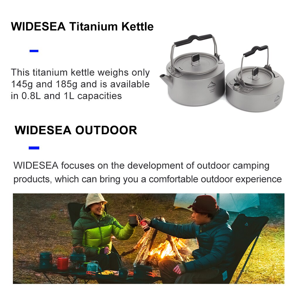 Widesea 캠핑 티타늄 주전자 야외 차 커피 주전자 - Coffee Equipment And Supplies 리뷰 및 가격