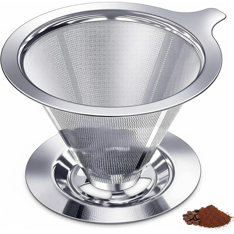 304 스테인리스 스틸 푸어오버 커피 드리퍼 필터 종이 - Coffee Equipment Pour Over 리뷰 및 가격