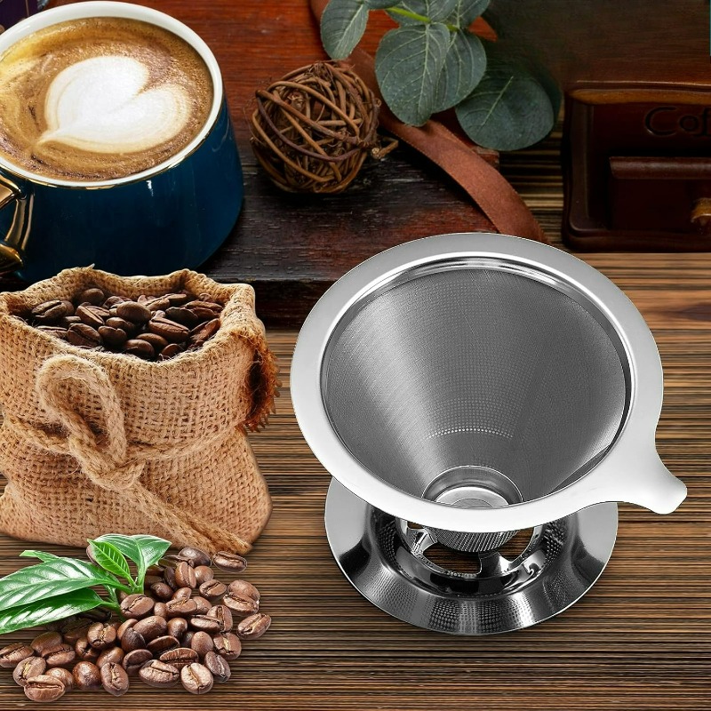 304 스테인리스 스틸 푸어오버 커피 드리퍼 필터 종이 - Coffee Equipment Pour Over 리뷰 및 가격
