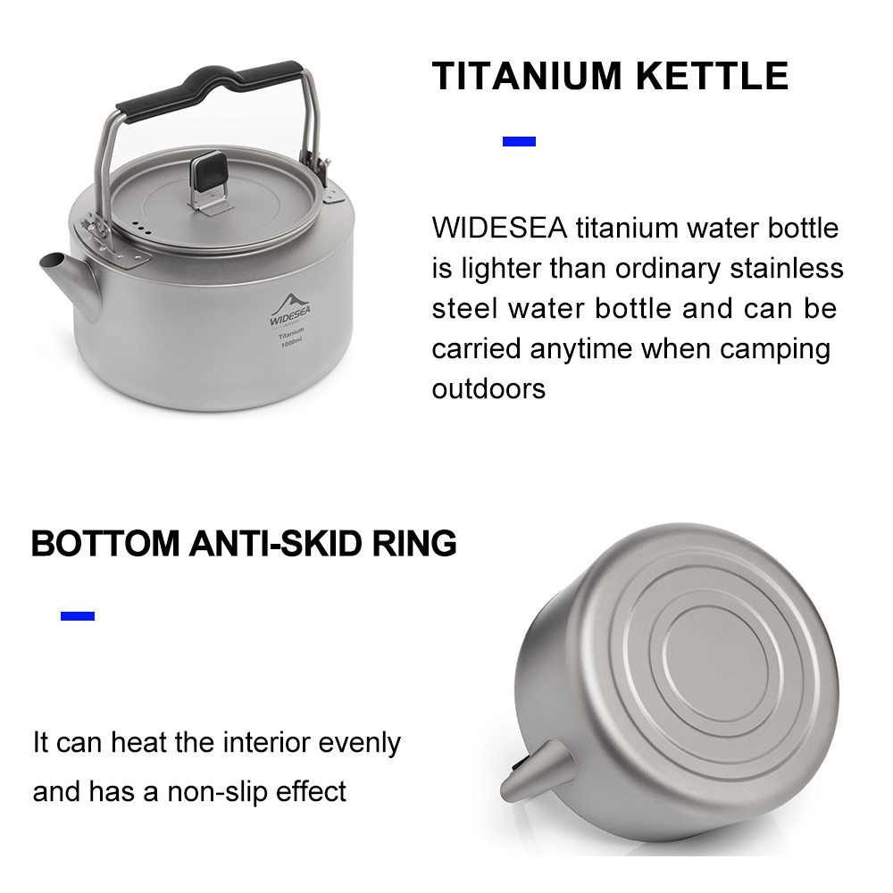 Widesea 캠핑 티타늄 주전자, 야외 차 커피 주전 - Coffee Equipment And Supplies 리뷰 및 가격
