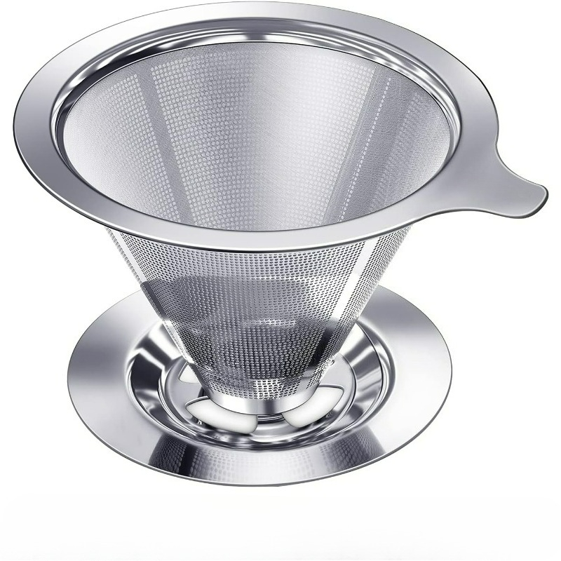 푸어 오버 커피 드리퍼 304 스테인리스 스틸 필터 종 - Coffee Equipment Pour Over 리뷰 및 가격