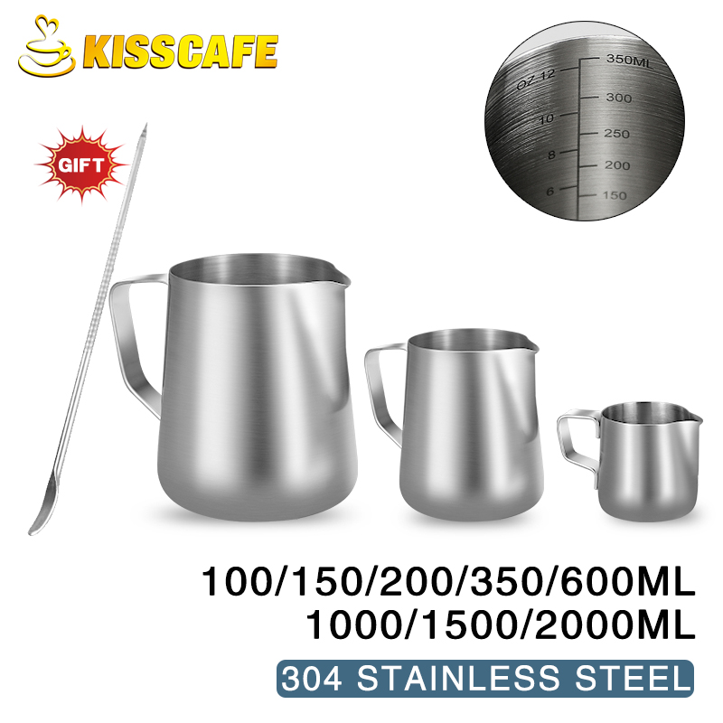 우유 Frother 주전자 스테인레스 스틸 용기 100 - Coffee Equipment Wdt 리뷰 및 가격