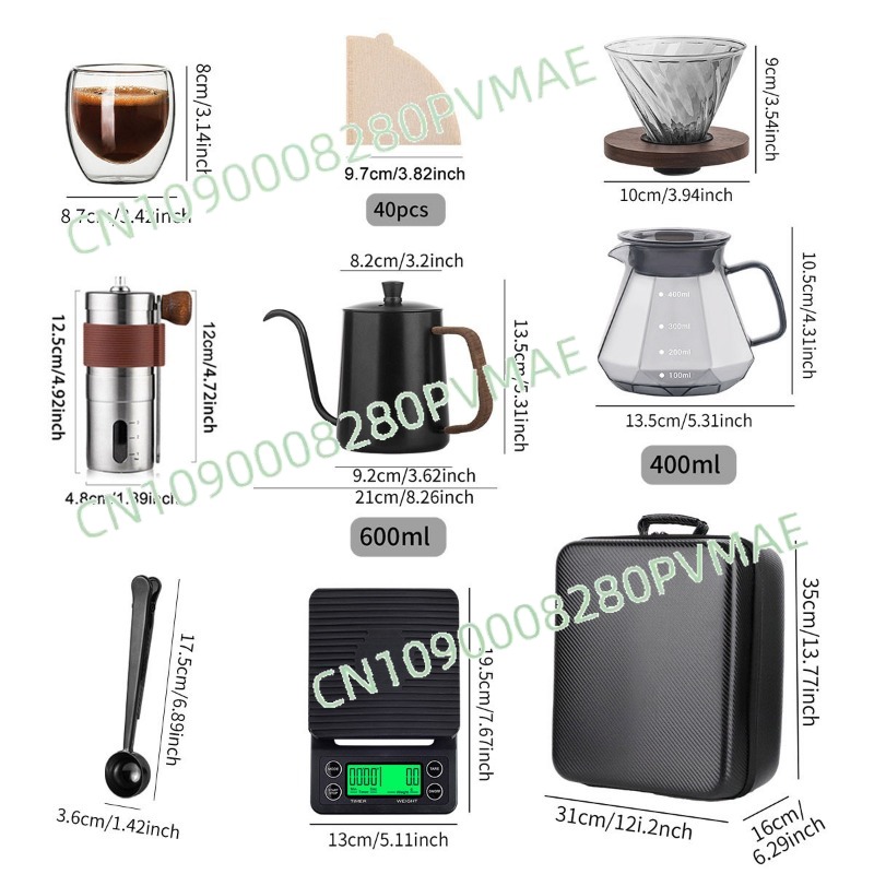 핸드드립 커피 세트 야외 캠핑 커피 장비 휴대용 여행  - Coffee Equipment Pour Over 리뷰 및 가격
