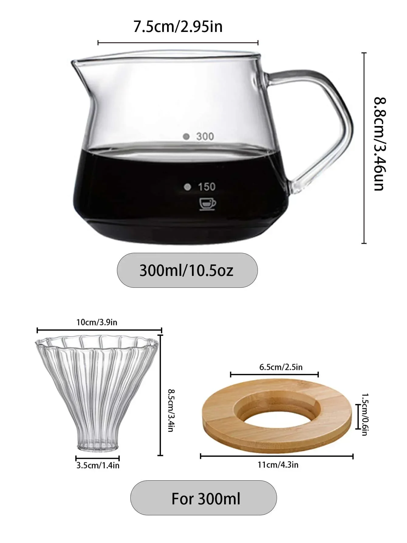 Punana 600ml 커피 메이커 세트 위에 부어 유 - Coffee Equipment Pour Over 리뷰 및 가격